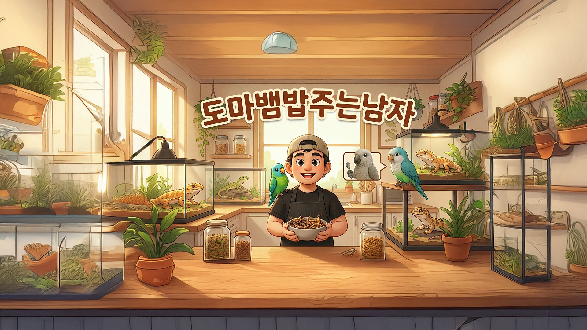 도마뱀밥주는남자